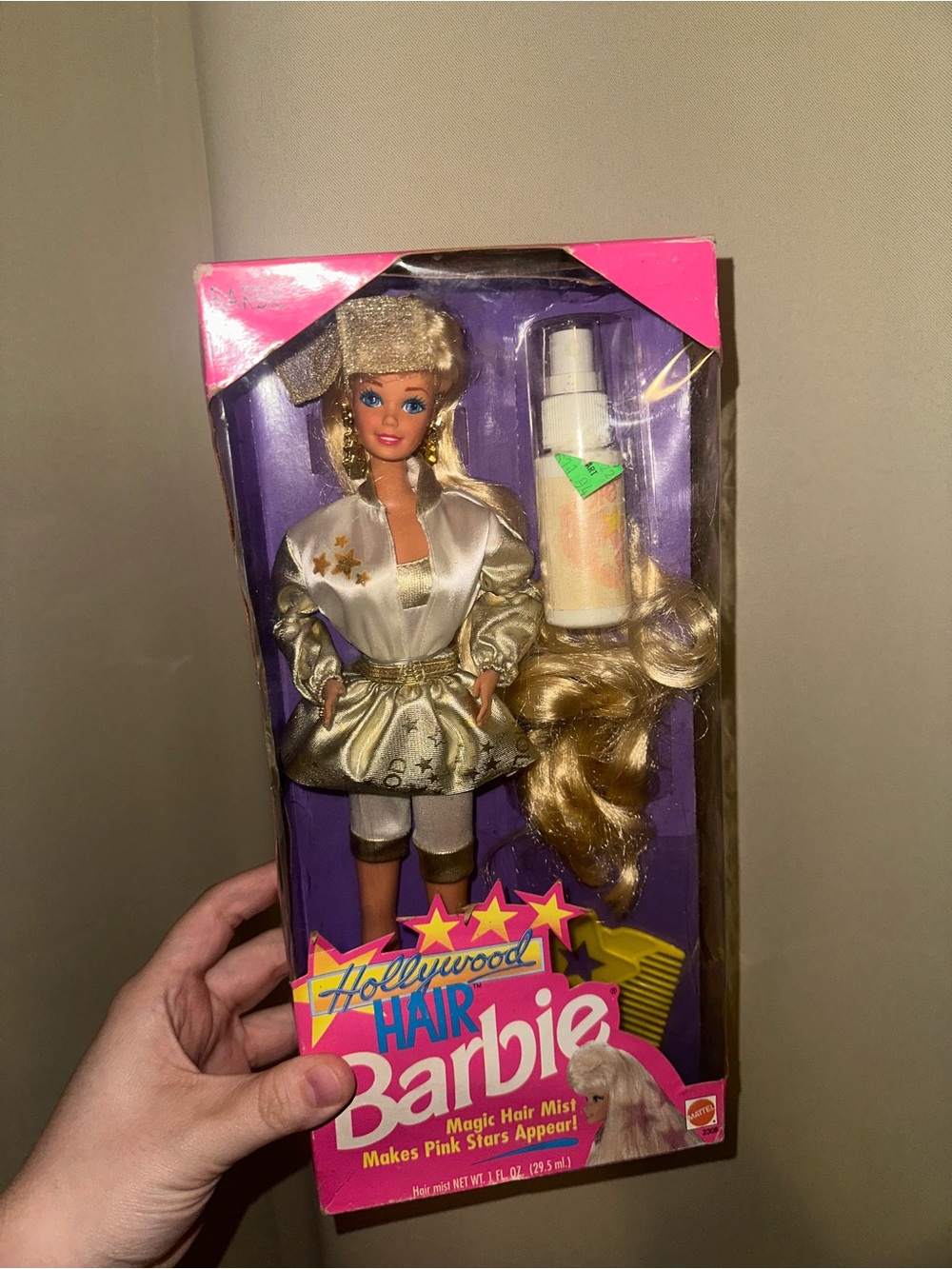 VTG 1992 Mattel Hollywood Hair Barbie doll NEW damaged box